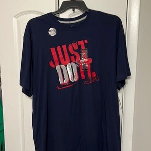 Navy blue Nike XXL dri-fit cotton tee, NWT.